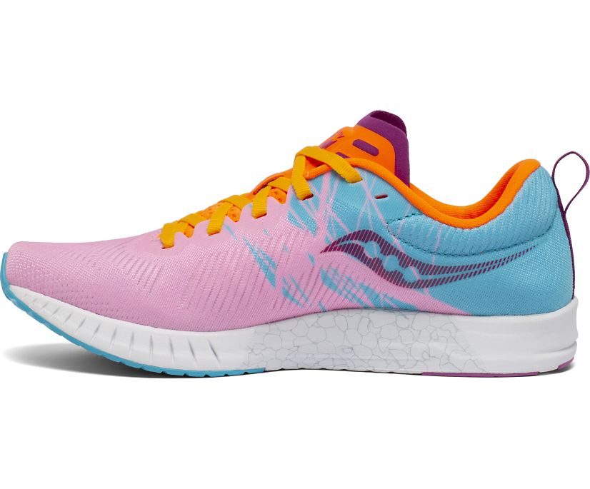 Saucony Fastwitch 9 Women's Running Shoes Pink / Blue / Orange | Canada 127VRWD